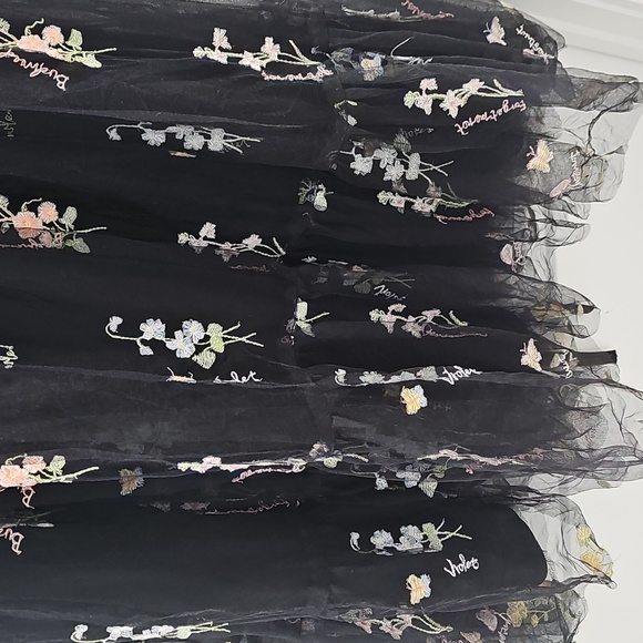 Floral Dress With Embroidery Sleeveless Formal Tulle Gown Size 20W - Picture 6 of 15